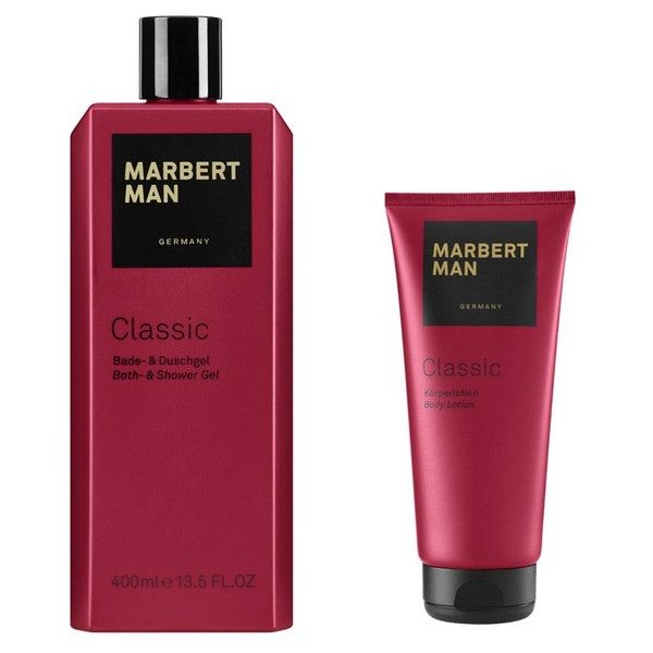 MARBERT Man Classic Körperlotion 200 ml + Bath & Shower Gel 400 ml