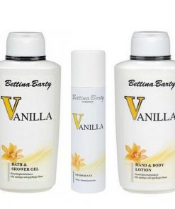 Bettina Barty Vanilla Bath & Shower Gel 500ml + Body Lotion 500ml + Deo Spray 150ml