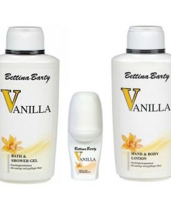Bettina Barty Vanilla Bath & Shower Gel 500ml + Body Lotion 500ml + Deo Roll-On 50ml