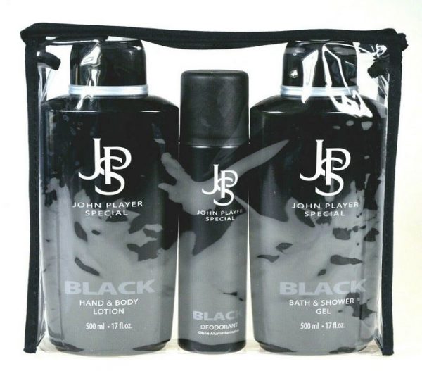 John Player Special Black Duschgel 500 ml & Body Lotion 500ml & Deodorant 150ml